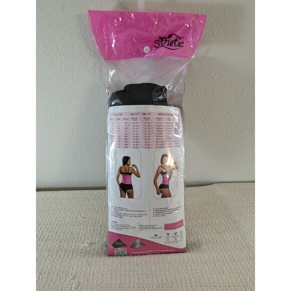 NWT Fajas Sthetic Womens 4XL Waist Trainer Corset Latex Shapewear Black  Spandex - Picture 10 of 15